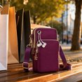 thumbnail image 6 of Multi-Compartment Bag for Women, Lightweight Travel Shoulder Sling Purse with Multiple Zipper Pockets, Versatile Everyday Handbag for Hiking and Commuting, 1Pack Dark Purple, 6 of 6
