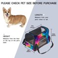 thumbnail image 3 of Tie Dye Sherpa Fabric Dog Carrier Bag with 900D Oxford Cloth Base and Nylon Webbing - 17x10x11.8 in, 43x26x30 cm, 3 of 7