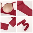 thumbnail image 5 of MDUKONU Women's Padded Underwire Bra, Full Coverage T-Shirt Bras for Women, Convertible, Seamless Red 44, 5 of 8