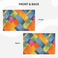 thumbnail image 4 of Linen Placemat With 18×12in Double Stitching Is Effectively Insulated And Foldable For Family Hotel Picnic Trips Gray Tie-Dye Background Rainbow Colors_1 Four Pieces, 4 of 8