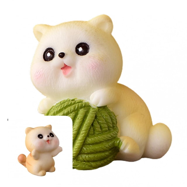 Cat Figurine Réaliste Adorable Résine Unique Détails Exquis Chaton Statue Décoration de la Maison