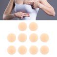 thumbnail image 1 of Sonew 5 Pares de Cubiertas para Pezones, Pegatinas adhesivas reutilizables de silicona resistentes al sudor para vestidos sin espalda de 8 cm, 1 of 7