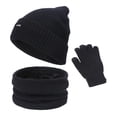 thumbnail image 1 of Men Women Scarf Gloves Set Warm Soft Thick Thermal for Outdoor Sports Black, 1 of 7