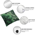 thumbnail image 4 of Nawypu Set of 2 Throw Pillow Cover Green Pattern Malachite Abstract Closeup Continuous Detailed Flagstone Gem Pillowcase Home Decorative Square Pillow Case Cushion Cover White, 4 of 6