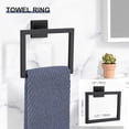 thumbnail image 3 of PinesC Matte Black Towel Bar Set, Bathroom Hardware Set Bathroom Towel Rack Set SUS304 Stainless Steel Bathroom Accessories Wall Mounted, 23.6 Inch Matte Black, 3 of 5