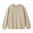 thumbnail image 4 of DailyTrove Women Crew Neck Raglan Sleeve Knit Sweater, Solid Color Loose Casual Pullover Jumper Tops, 4 of 5