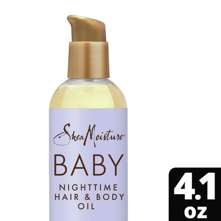 SheaMoisture Nighttime Baby Hair & Body Oil Manuka Honey & Lavender, 4.1 oz
