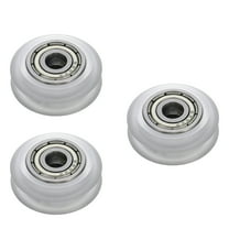 3pcs Printer Roller Wheels Plastic Pulley V Groove Ball Bearings Passive Round