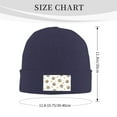 thumbnail image 3 of ZICANCN Vintage Cute Bee Honey Knit Beanie Hat, Winter Cap Soft Warm Classic Hats for Men Women, Navy Blue, 3 of 8