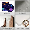 thumbnail image 6 of 6 Pieces Space Canvas Wall Art Unframed Space Poster Painting Prints Space Decor Wall Art Astronaut Figure Picture for Boys Living Room Wall Decor Kids Nursery Colorful DIY, 6 of 7