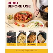 Katbite Disposable Air Fryer Liners, 8 In Square Non-Stick Unbleached Parchment Paper, 130 Count, Fits 5-8 Qt Basket, Easy Cleanup
