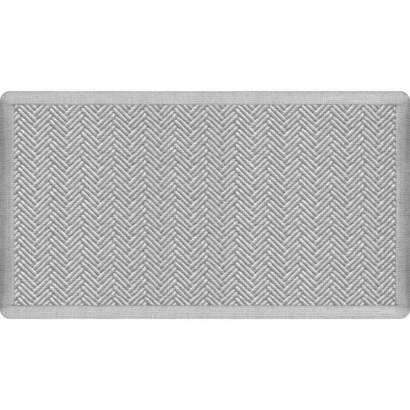 Rattan Gray 20 in. 36 in. Anti-Fatigue Non-Slip Indoor Comfort Mat