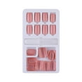 thumbnail image 2 of Short Press on Nails Oval Pink Artificial Fake Nails Press Ons with Designs Glossy Gel Press on Nails Short Full Cover False Nails 24PCS Reusable Glue On Nails Kit for Women Girls, 2 of 2