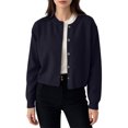thumbnail image 4 of Women's Long Sleeve Button Down Cropped Knit Cardigan,Casual Short Sweater Jacket, 4 of 6