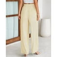 thumbnail image 4 of FreshPretty Palazzo Pants for Women Fall Striped Flowy Tie Knot Wide Leg High Waist Dressy Casual Work Pants Trousers, 4 of 7