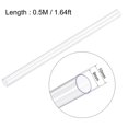 thumbnail image 2 of Uxcell 3Pcs Tubo Redondo Rígido Transparente 3/8 ID x 1.6ft, 2 of 3