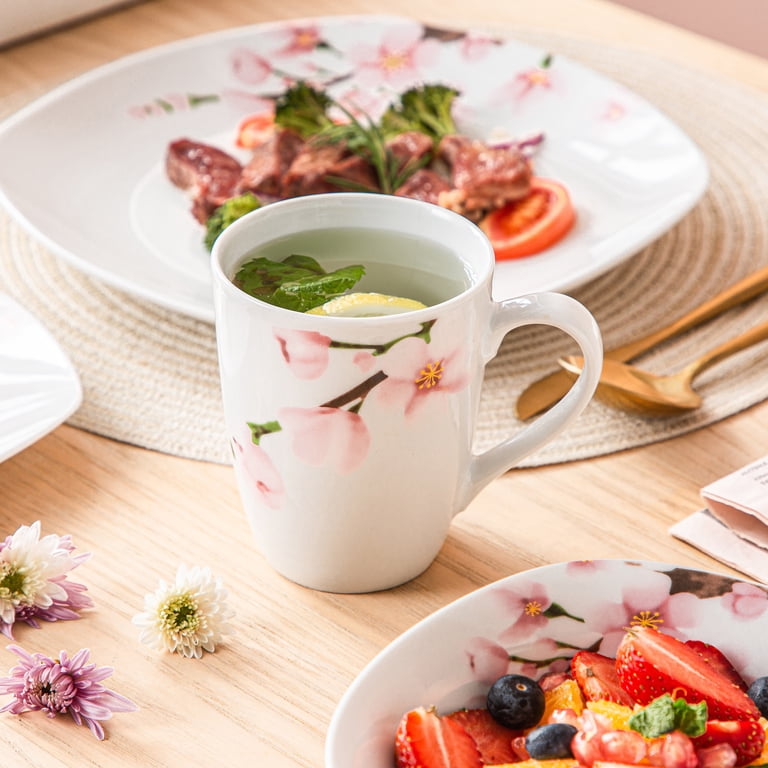 VEWEET 40-Piece Porcelain Dinnerware Set for 8, Ivory White photo 7