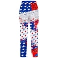 thumbnail image 3 of BDFZL Women's Cotton Linen Drawstring High Waisted Pants Casual Loose Fit Wide Leg Trousers Independence Day Print Loose Casual Wide Leg Straight, 3 of 4