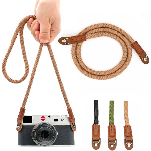 Hweilai Rope Camera Strap(Brown),Handmade Cotton Camera Strap Shoulder Strap/Strap DSLR Camera Belt for Mirrorless and DSLR Camera.