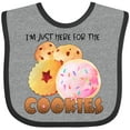 thumbnail image 3 of Inktastic I'm Just Here for the Cookies Boys or Girls Baby Bib, 3 of 4