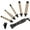 Brown, variant on Prizm 5 in 1 Curling Wand Set, 11 Temp Settings Curling irons for hair, Interchangeable Tourmaline Ceramic Barrels Hair Wand, Brown