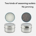 thumbnail image 2 of Magnetic Spice Jars with Stainless Steel Base - Airtight Kitchen Storage Containers with Adjustable Sprinkle Lids, 2 of 8