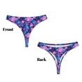 thumbnail image 3 of Balery Blue Skull Rose Tangas de Algodón para Mujer con Estampado – Ropa Interior Sexy, Transpirable, G-string-3X-Large, 3 of 6