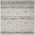 thumbnail image 1 of Safavieh Adirondack Collection ADR124B Silver and Ivory Vintage Geometric Square Area Rug (6' Square), 1 of 5