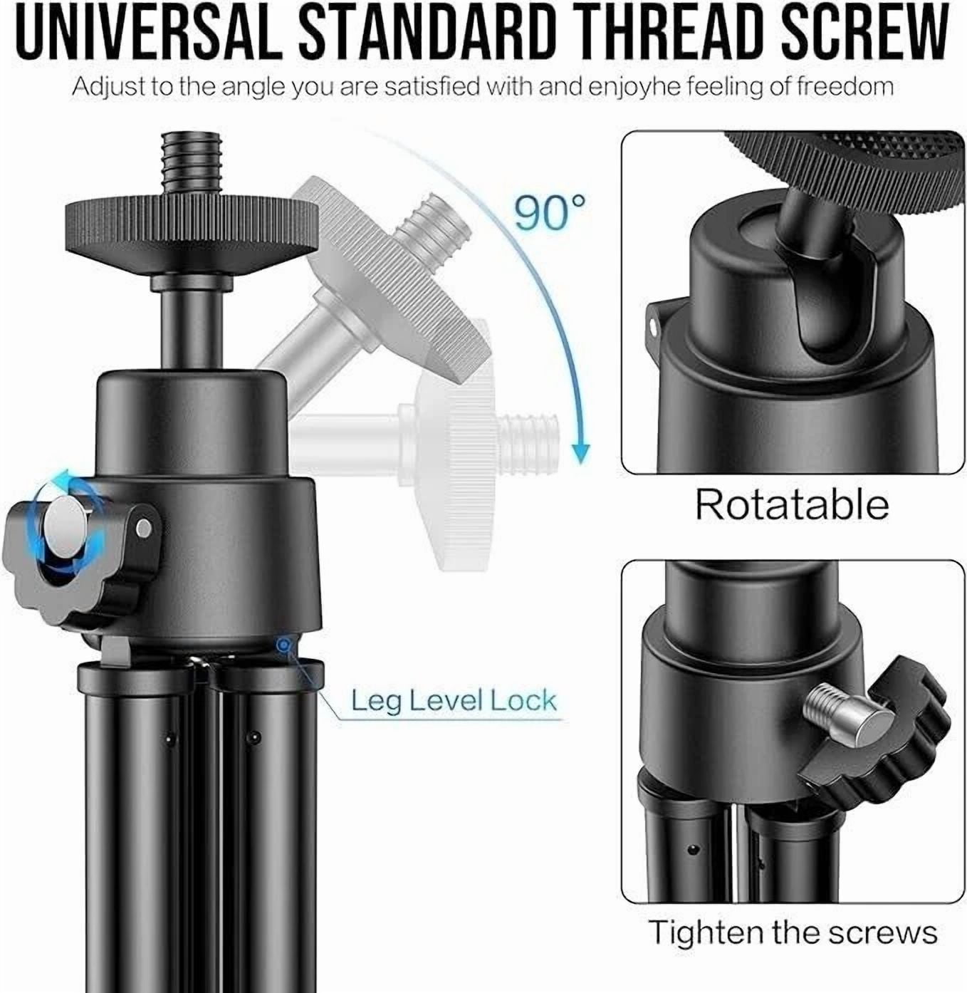 CIRCLE- Tripod,Metal Extendable Webcam Stand With Phone Holder, Tripod For Webcam A8262F
