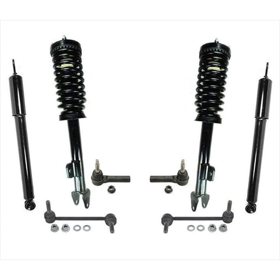 Front Struts Rear Shocks Tie Rods 8pc Kit Chrysler 300 05-10 Rear Wheel Drive