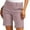 Pink women mid rise bermuda shorts a1, variant on Cagogo Women's Mid Rise Casual Shorts with Pockets Solid Bermuda Everyday Regular Fit Summer Lounge Beach Party Travel Trousers, Dark Gray M