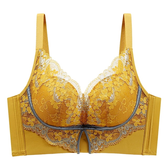 Ropa interior de brocado con flores de estilo nacional de salón de belleza, colección de pechos antiflacidez sin aros, sujetador push up de pecho pequeño