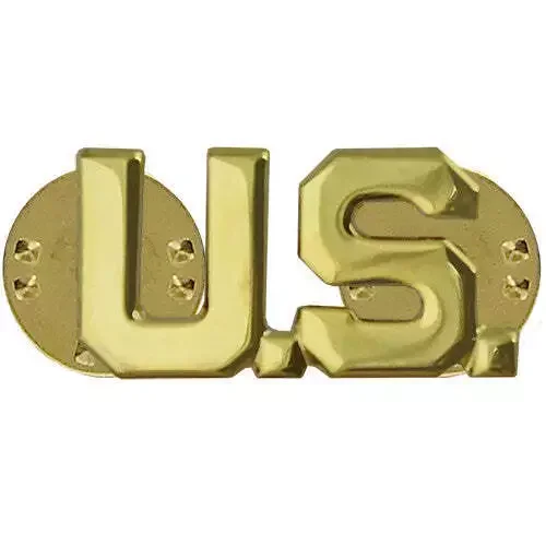 US Army Officer Branch of Service Collar Device Finished in 22k Star Shine Gold