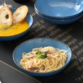 thumbnail image 6 of vancasso, Series Navia, 4-Piece Stoneware Soup Bowl Dinnerware Set, Dark Blue Dinner Set, Round 8 inch, 6 of 7