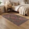 thumbnail image 2 of ODIKA Leopard Spotted Zebra Stripe Frame Mosaic Print Pink Cheetah Refined Structured for Guest Room, Lounge, Apartment, Non-Slip Low Profile, 2 of 7