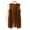 Khaki, variant on Cardigan for Women Summer Sexy Solid Slimming Split Sleeveless Asymmetrical Smocking Dresses Girls Zip Up Jacket