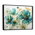thumbnail image 2 of Designart "Blue Green Organic Growth" Abstract Botanicals Floater Framed Canvas Print, 2 of 7