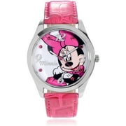 Disney Women's Leather Strap Minnie Mous