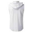 thumbnail image 4 of Men's Performance Hooded Workout Vest for Gym Training and Bodybuilding with Loose Shoulder Muscle Shirt Design Mens Muscle Gym Tank Top Breathable Sleeveless Shirts for Active Men, 4 of 4