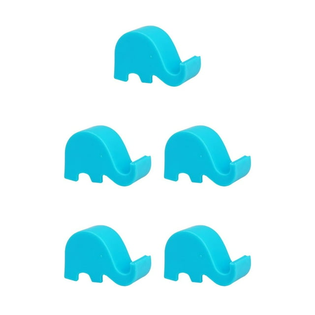 Ruiboury Support Universel pour Téléphone Domestique Mini Support Appartement de Bureau Support pour Téléphone Intelligent Support Portable Accessoire pour Cellulaire Bleu 5 Ensembles