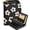 7-Black Flower, variant on Credit Card Holder Wallet for Women - Cute Leather Ladies Teen Girls Female Cardholder Wallets Accordion Purse Small Medium Aesthetic Print Frog Mushroom Unique Modern Rfid Zipper Around
