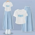 thumbnail image 4 of TOOYOU Girls Summer Outfit Sets Stylish And Comfortable Outfits Sets For Every Occasion Girls School Uniform Sets Size 5-6 Years Blue, 4 of 6
