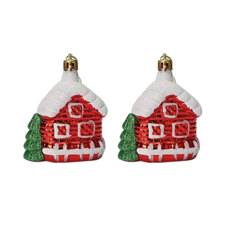

MOKEJI Christmas Ornaments 1 Pair Christmas Decorations Festive Decorative Delightful Xmas Tree Cane Hanging Pendant for Party
