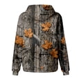 thumbnail image 5 of kmaduk Light Camo Hoodies for Teen Girls Cute Sweatshirt Maple Leaf Print Oversized Fleece Sweatshirts Pullover Tops with Pocket (Yellow, 7-8 Years), 5 of 6