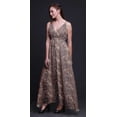 thumbnail image 2 of Bimba Robe Longue Maxi d'Été à Imprimé Floral pour Femme, Col en V, Tenue de Villégiature pour les Vacances - X-Grand, 2 of 4