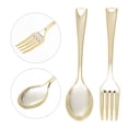 thumbnail image 6 of Golden Mini Disposable Spoons Set, One-Piece Molded Design, and Lightweight, Perfect for Parties and Events, 1 Set, 6 of 7
