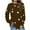 Brown, variant on Women's Plus Size Sweatshirts Casual Long Sleeve Crew Neck Hoodies Cute Star Print Pullover Tops L-5XL