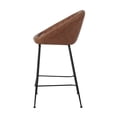 thumbnail image 2 of New Pacific Direct Watson Faux Leather Counter Stool in Umber Brown (Set of 2), 2 of 5