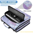 thumbnail image 6 of Zipper Binder with Shoulder Strap 2 inch 3 Ring Waterproof File Folder Organizer Bag 500 Sheet Light Purple Peony, 6 of 8