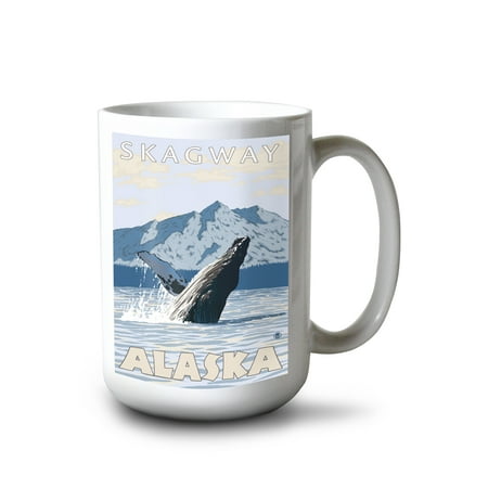 

15 fl oz Ceramic Mug Humpback Whale Skagway Alaska Dishwasher & Microwave Safe